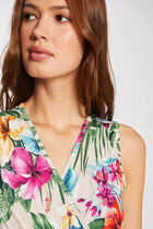 Printed vest top with wide straps multicolored women