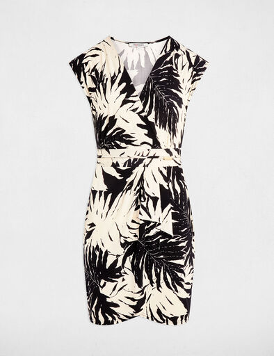 Printed fitted mini dress multicolor women