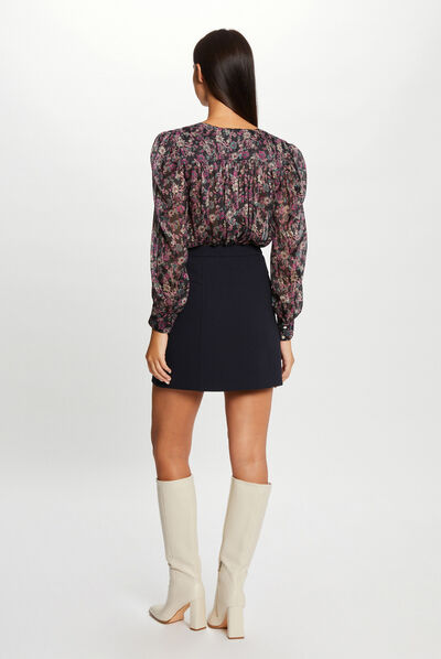 Long-sleeved printed shirt multico ladies'