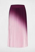Maxi pleated skirt plum women