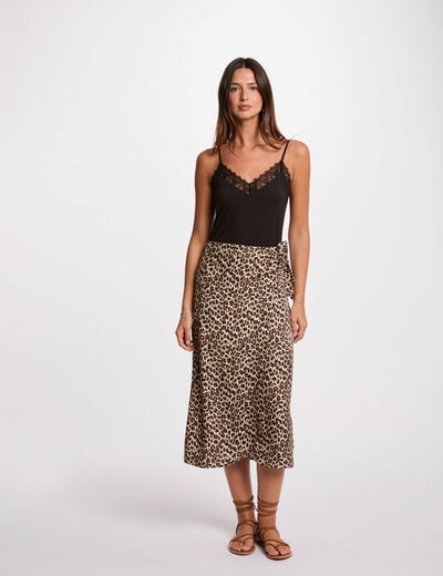 Printed midi skirt multicolor women