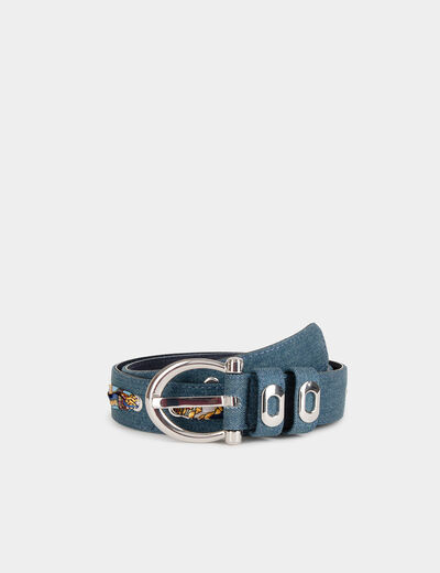 Denim belt with scarf denim women