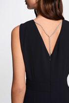 Jumpsuit wide leg navy blue women