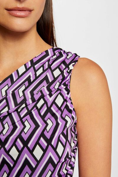 Printed asymmetrical vest top multico ladies'