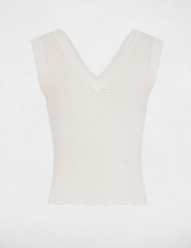 sleeveless knitted vest top white women Sleeveless knitted vest top white women