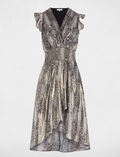 Long wrap dress multicolor women