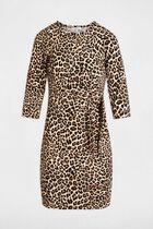 Robe courte ajustée imprimée multicolore femme
