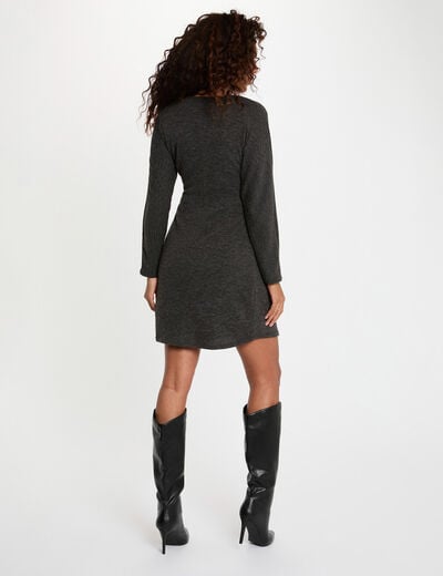 Short wrap dress mid-grey women