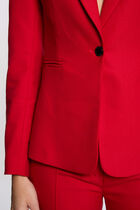 Mid-length blazer red women
