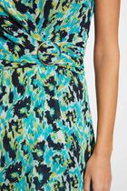 Printed waisted maxi dress green women