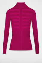 Fitted high neck sweater dark pink women