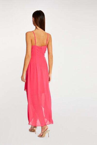 Midi dress with thin straps  ladies'