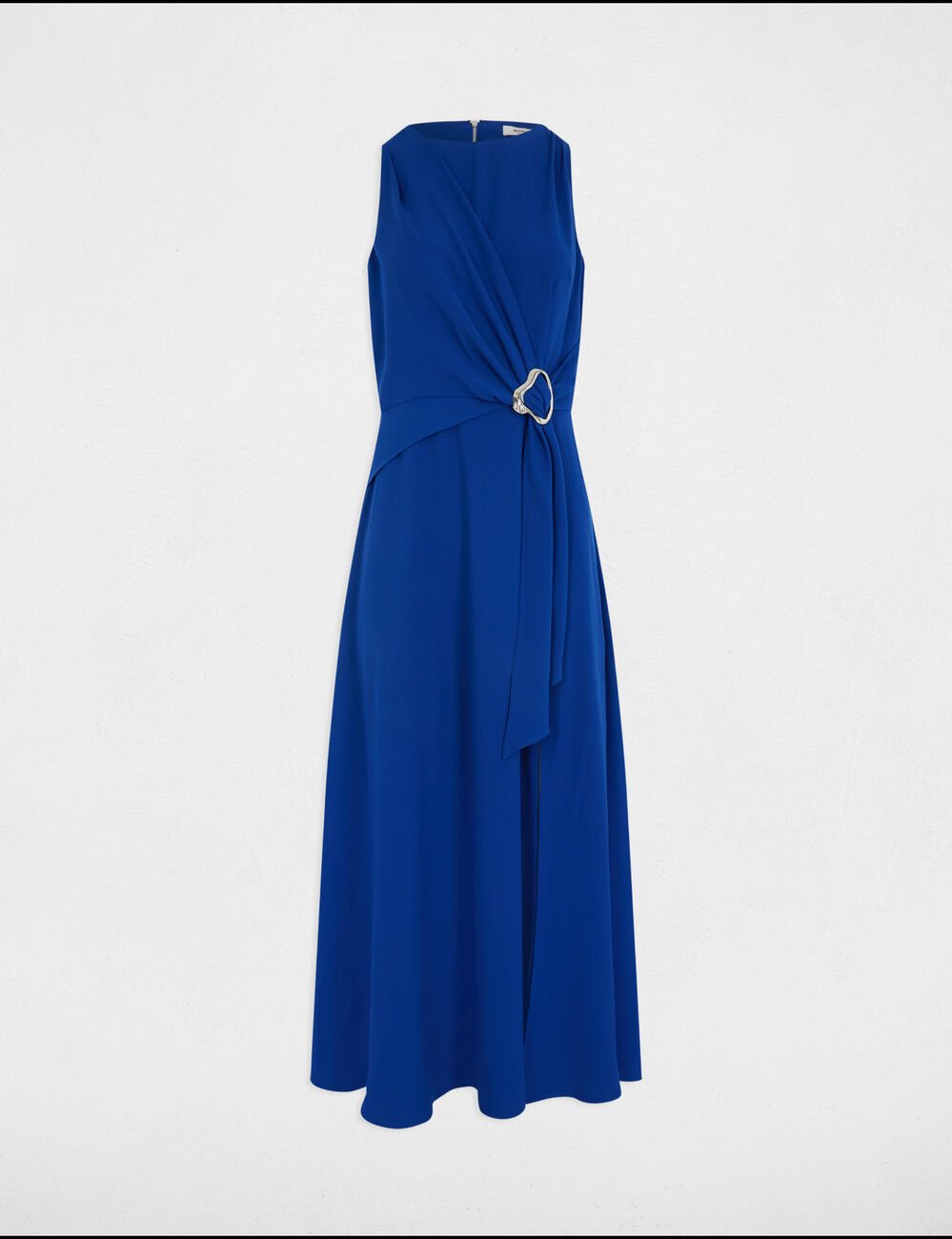 Maxi loose A-line dress electric blue women