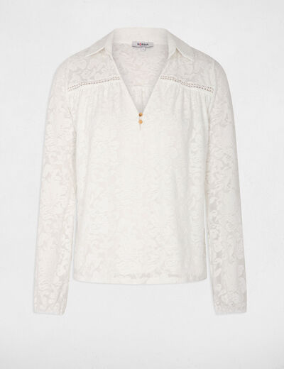 Long-sleeved t-shirt white women