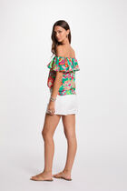 Printed sleeveless top multicolor women