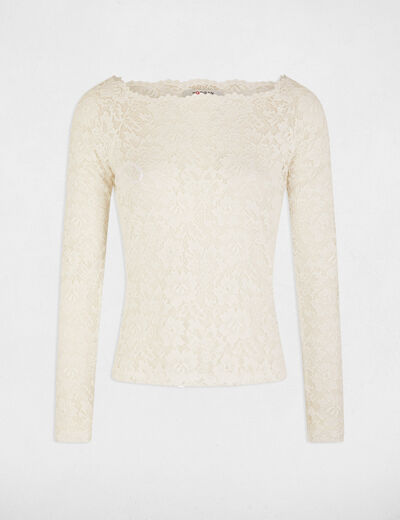 Long-sleeved t-shirt white women