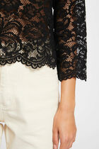 T-shirt 3/4-length sleeves black women