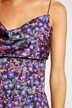 Robe midi droite imprimé floral multico femme