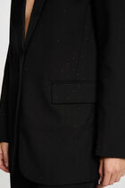 Long blazer with sequins black women
