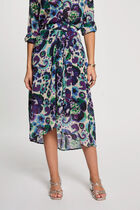 Jupe fluide imprimée multicolore femme