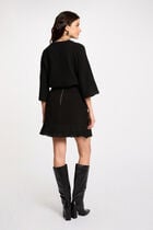 Mini skirt with fringes black women