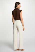 Sleeveless blouse dark brown women