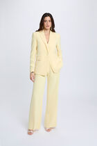 Jacket with tailored collar light yellow women