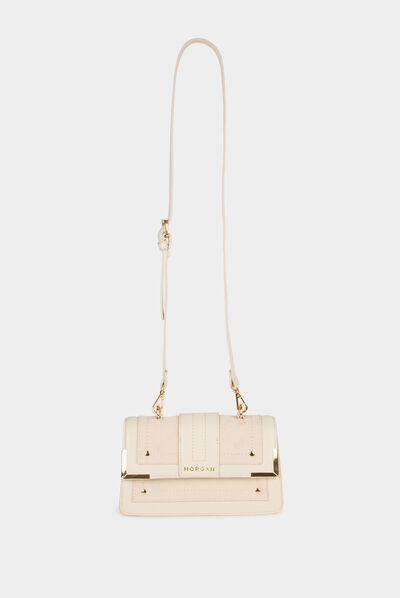 Handbag with chain handle ivory ladies'