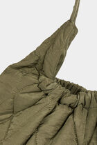 Quilted shoulder bag khaki green women