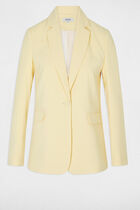 Jacket with tailored collar light yellow women