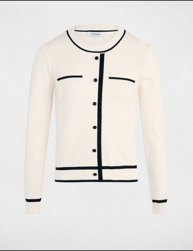 pull col rond manches longues ivoire femme Pull col rond manches longues ivoire femme