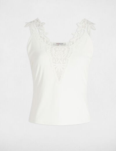 Vest top thin straps white women