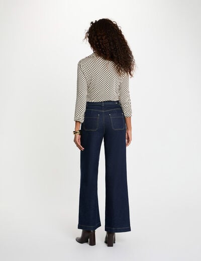 Straight shirt with notch collar black women