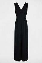 Jumpsuit wide leg navy blue women