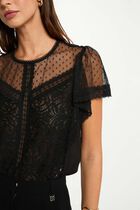 t shirt manches courtes noir femme T-shirt manches courtes noir femme