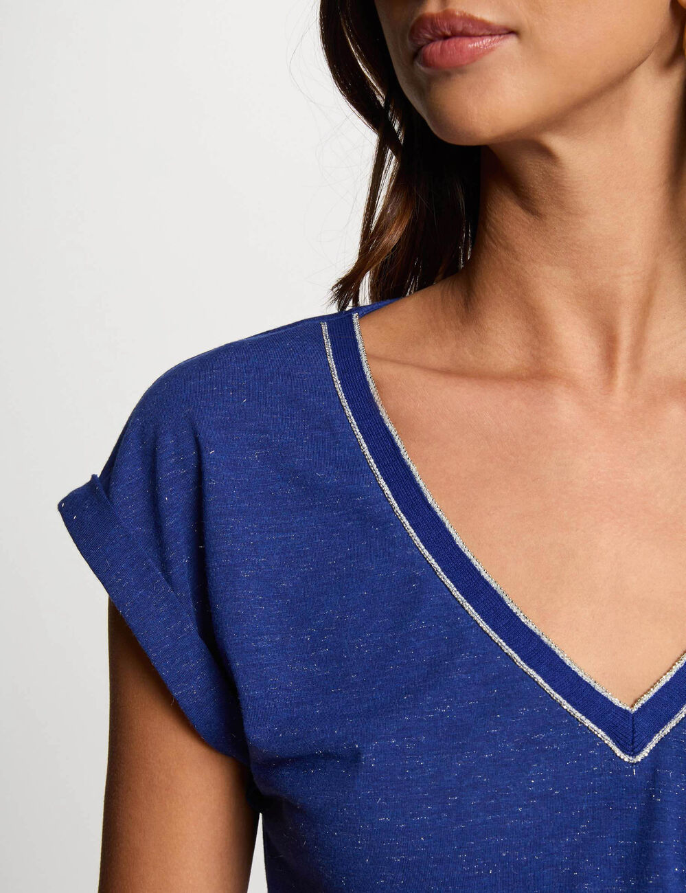 Short-sleeved t-shirt electric blue women