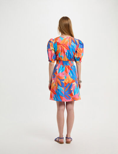 Printed mini A-line dress multicolor women