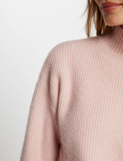 long sleeved jumper with buttons light pink women Long-sleeved jumper with buttons light pink women