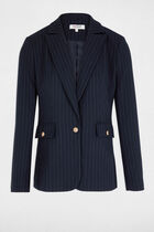 Blazer with stripes navy blue women