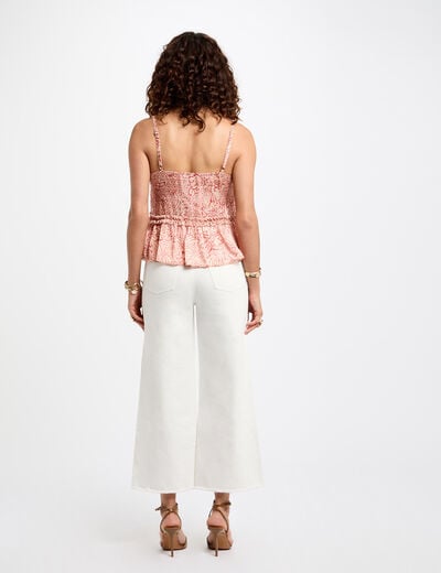 High-waisted flare jeans white women