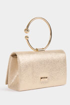 Clutch bag with spangles gold yellow women