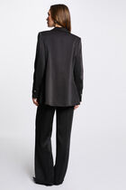 Suede blazer black women