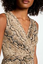 Robe longue droite imprimée multicolore femme