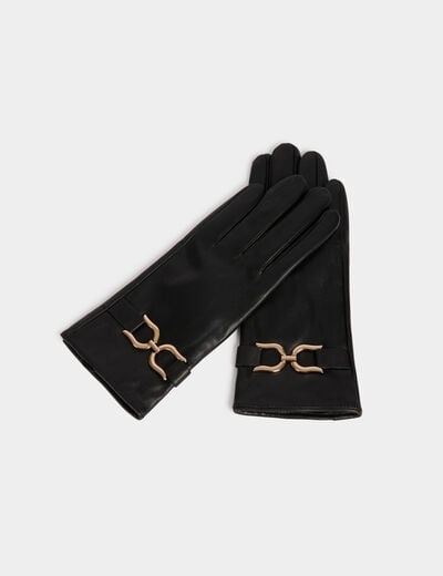 Gloves with buckle black women