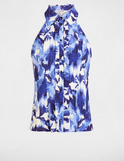 Printed sleeveless shirt multicolor women