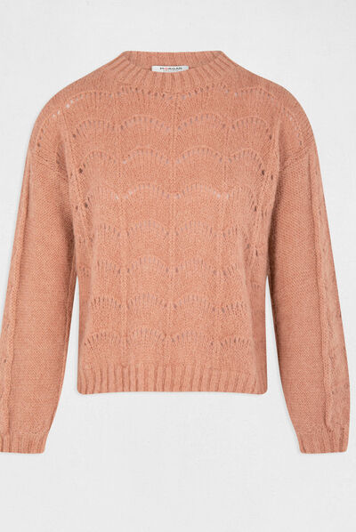Long-sleeved jumper antique pink ladies'