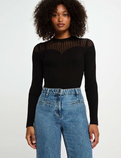 Long-sleeved jumper black women