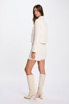 Fitted short skirt ivory women