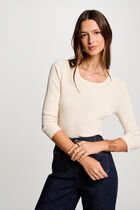 Jumper 3/4-length sleeves ivory women