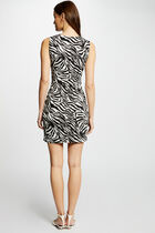 Mini dress zebra print multicolored women
